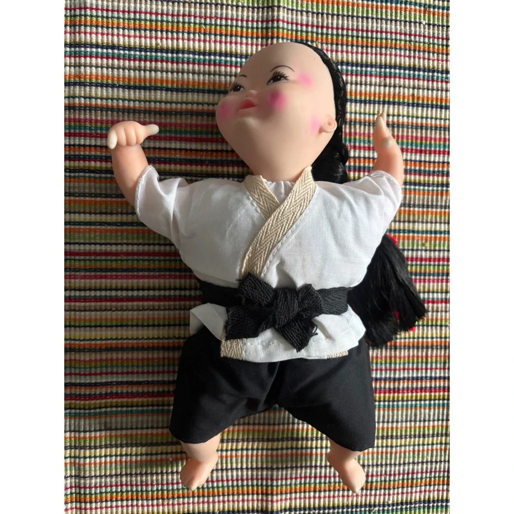 Vintage 1985 Goodwell International Martial Arts Karate Doll Vinyl Rosy Cheeks